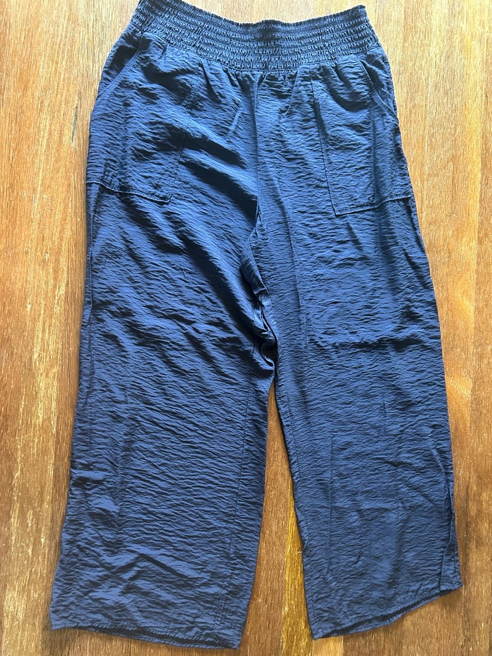 Simply Vera Vera Wang XL Navy Wide Leg Cropped Pants Utility Pockets